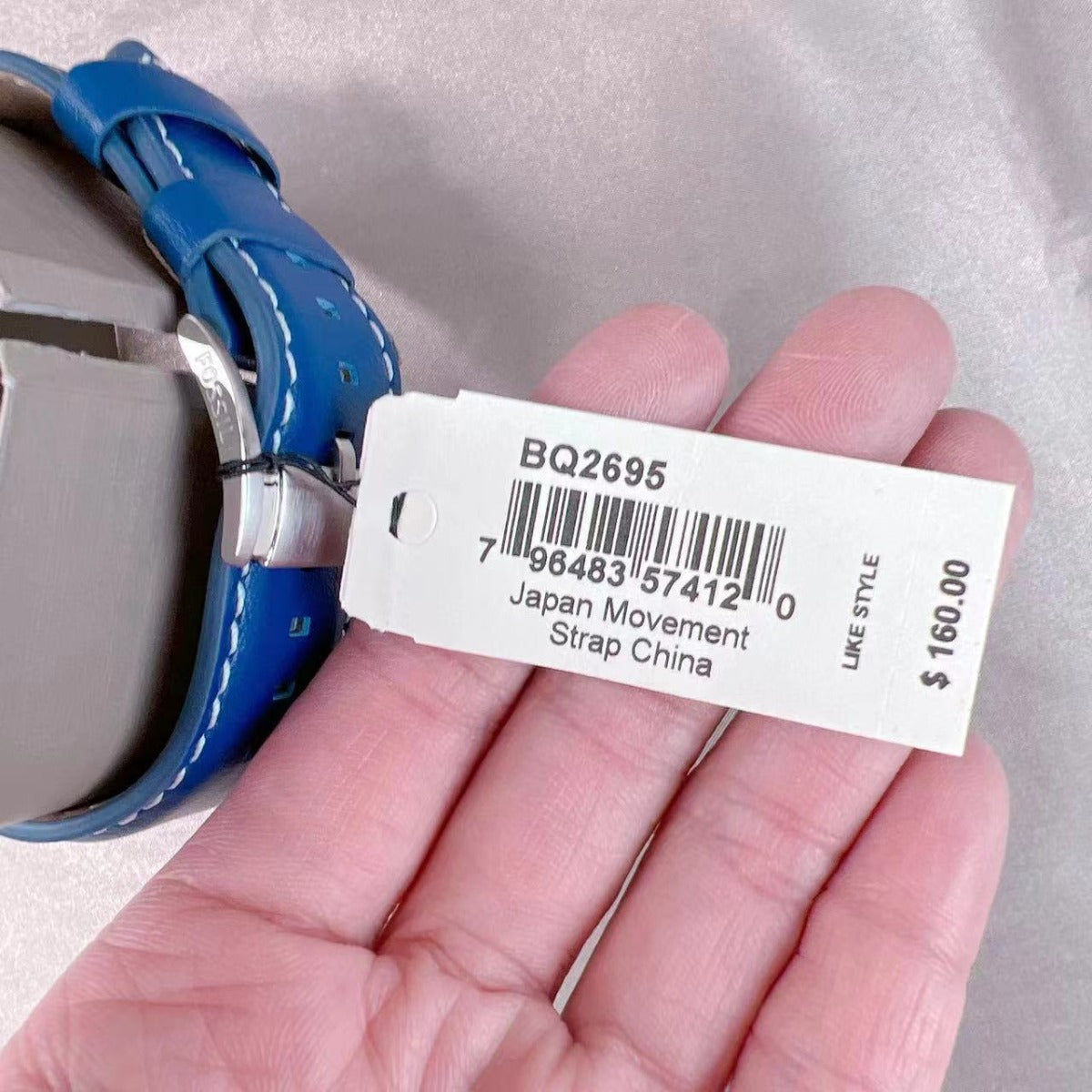 Fossil BQ2695 Multifunction Blue Leather Watch Fossil BQ2695 Multifunction Blue Leather Watch